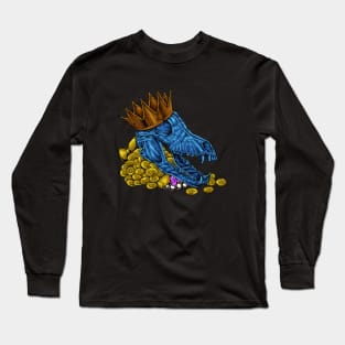 Crown and gold coins - Royalcore wolf skull Long Sleeve T-Shirt